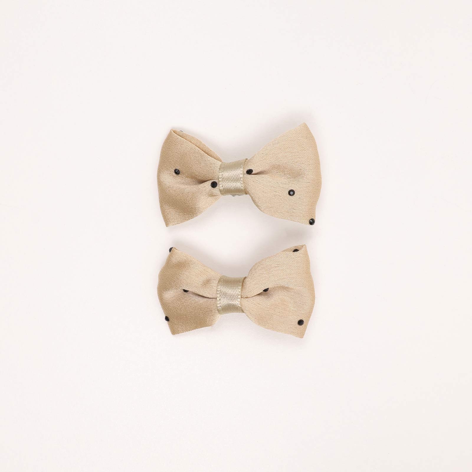 SA3HCM1 (Light Brown) Bow Knot Mini Hair Clips - Image 1