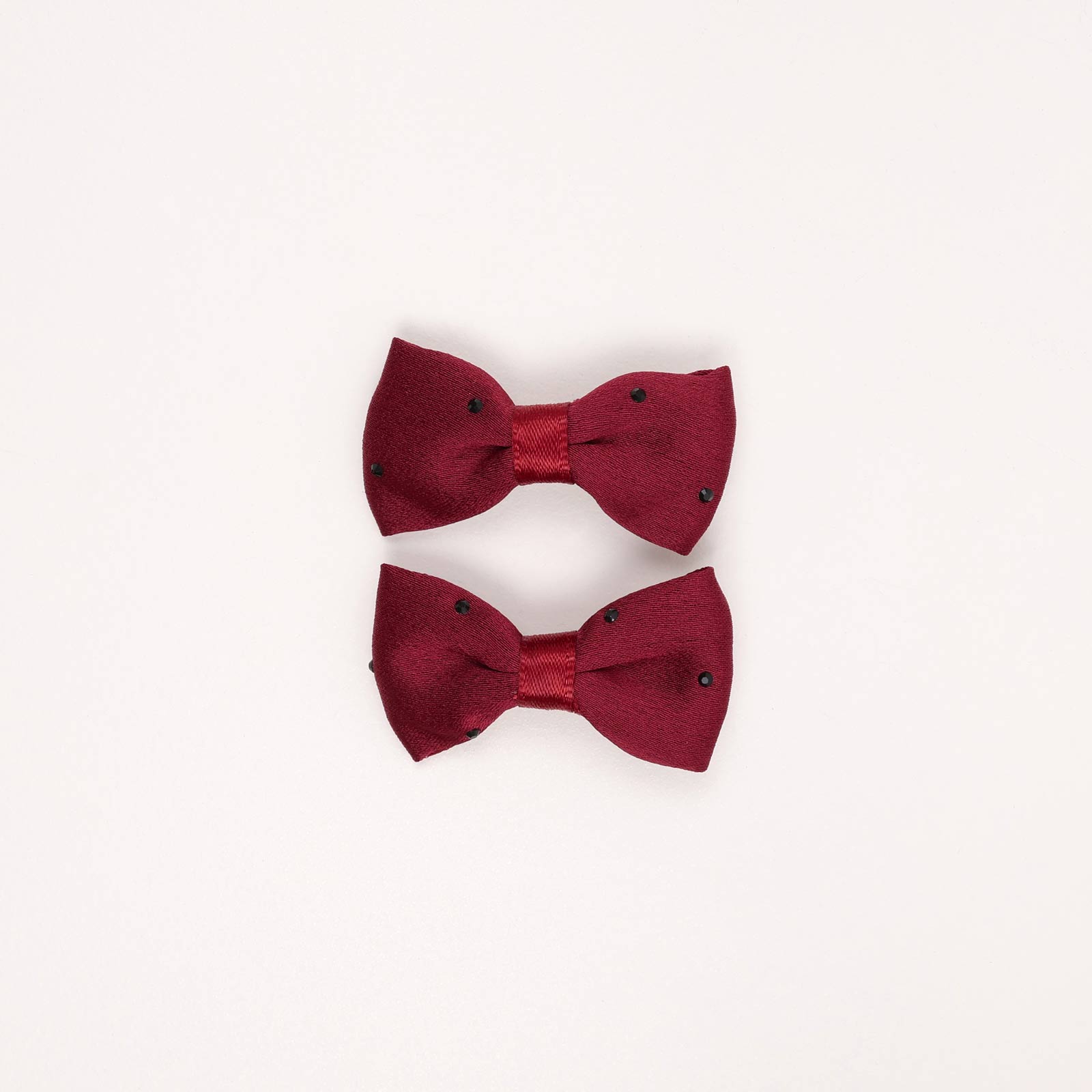 SA3HCM1 (Maroon) Bow Knot Mini Hair Clips - Image 7