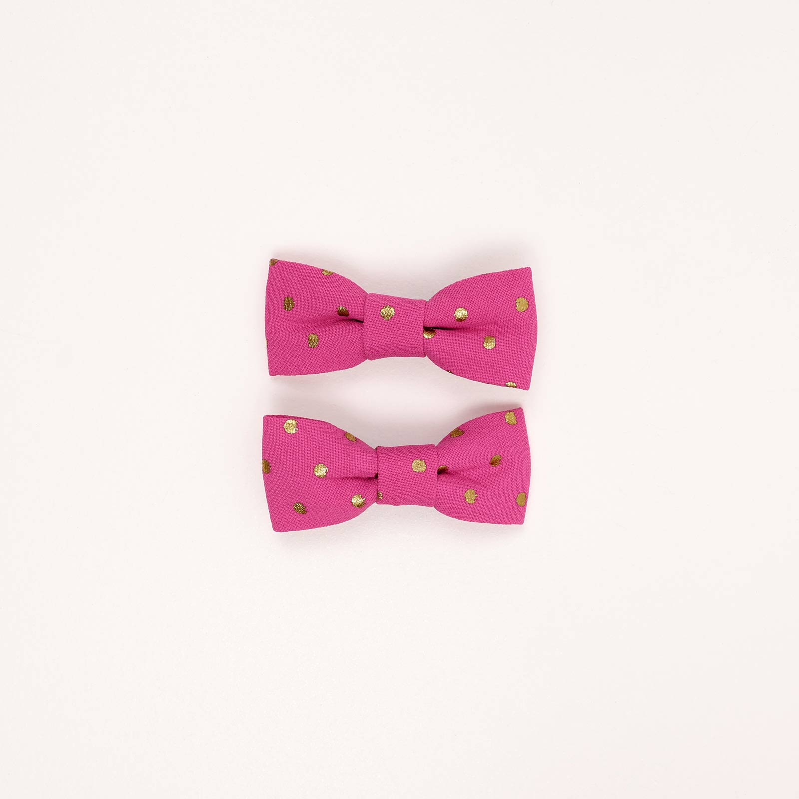 SA3HCM2 (Dark Pink) Polka Dot Mini Hair Clips - Image 8