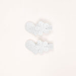 White Heart & Flower Mini Hair Clips