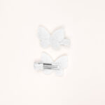 White Butterfly Mini Hair Clips - Image 2