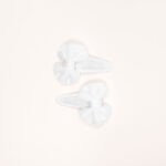 White Bow Mini Hair Clips