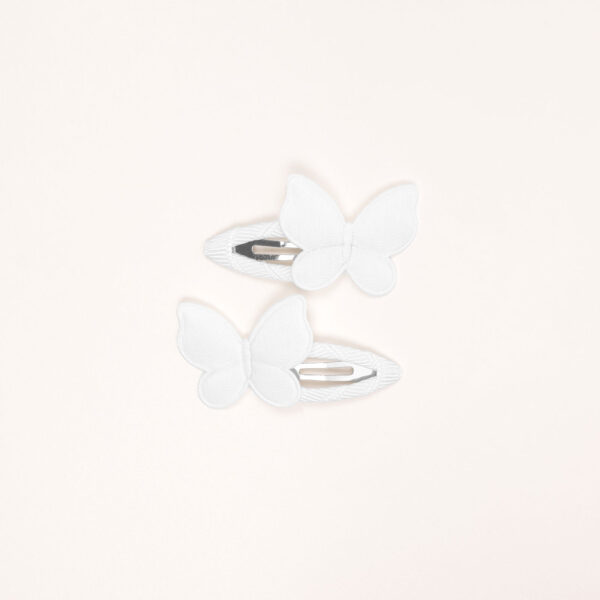 White Butterfly Mini Hair Clips