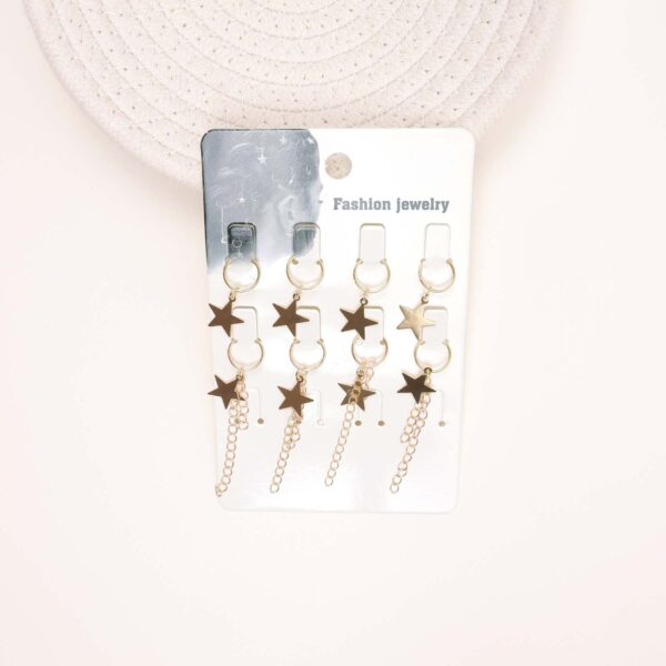 Star Charm Hair Rings