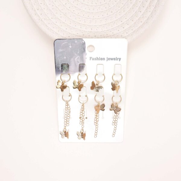 Butterfly Charm Hair Rings