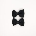 Textured Bow Hair Clips - Image 2