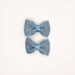 Textured Bow Hair Clips