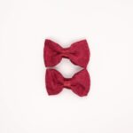 Textured Bow Hair Clips - Image 4