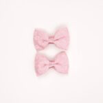 Textured Bow Hair Clips - Image 5