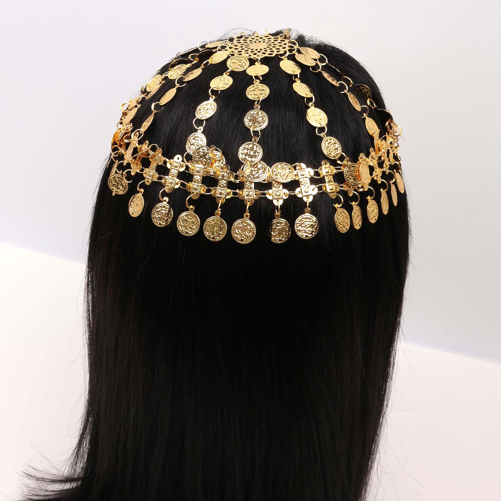 CH12THB2 Gold Coin Chain Headpiece - Image 1