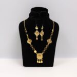 Square Filigree Gold Necklace Set
