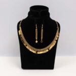 Gold Disc Chain Necklace Set