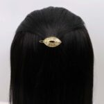 Gold-Tone Oval Hair Clip