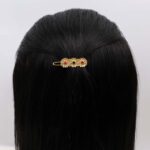 Gold Triple Floral Motif Hair Clip