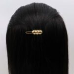 Gold-Tone Oval Hair Clip