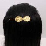 Oval Gold-Tone Hair Clip