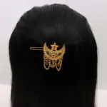 Crescent Star Gold-Tone Hair Clip