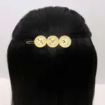 Gold Triple Disc Hair Clip