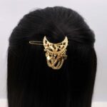 Gold Crescent Chain Hair Clip