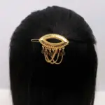 Gold Oval Chain Hair Clip
