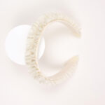 Ivory Ruffled Fabric Hairband - Image 3