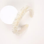 Ivory Ruffled Fabric Hairband - Image 4