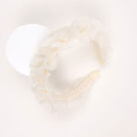 Ivory Sheer Ruffle Hairband - Image 4