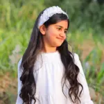 White Pearl Trim Ruffle Hairband