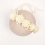 Light Yellow Floral Fabric Headband