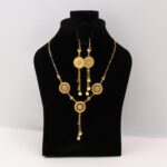 Coin Charm Necklace & Earring Set