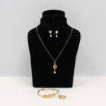 Gold-Tone Filigree Pendant Jewelry Set