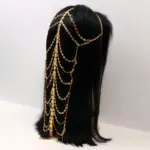 Gold Layered Coin Chain Hairband - Image 2