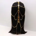 Gold Floral Disc Chain Hairband