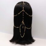 Gold Pearl Accent Chain Hairband