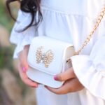 Butterfly Pearl Handle Crossbody Bag