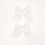 Lace Bow Hair Clip Set - Image 2