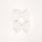 Floral Lace Bow Hair Clips