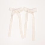 Long Lace Ribbon Bow Hair Clips