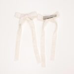 Long Lace Ribbon Bow Hair Clips - Image 2