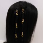 Crescent Moon Dangle Hair Rings