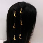 Textured Crescent Dangle Hair Rings
