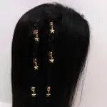 Star Dangle Hair Rings