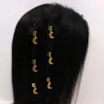 Crescent Charms Braid Hair Rings