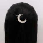 Pearl Crescent Hair Clip - Image 2