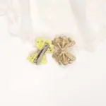 Textured Bow Hair Clips Set - Image 3