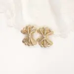 Textured Bow Hair Clips Set