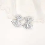 Textured Bow Hair Clips Set - Image 2