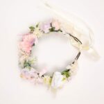 Floral Flower Crown with Ribbon Tie - Image 2