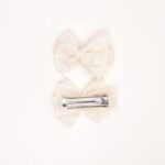 Beige Bow Hair Clips - Image 2