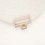 Gold Metal Pearl Hair Claw Clip - Image 2